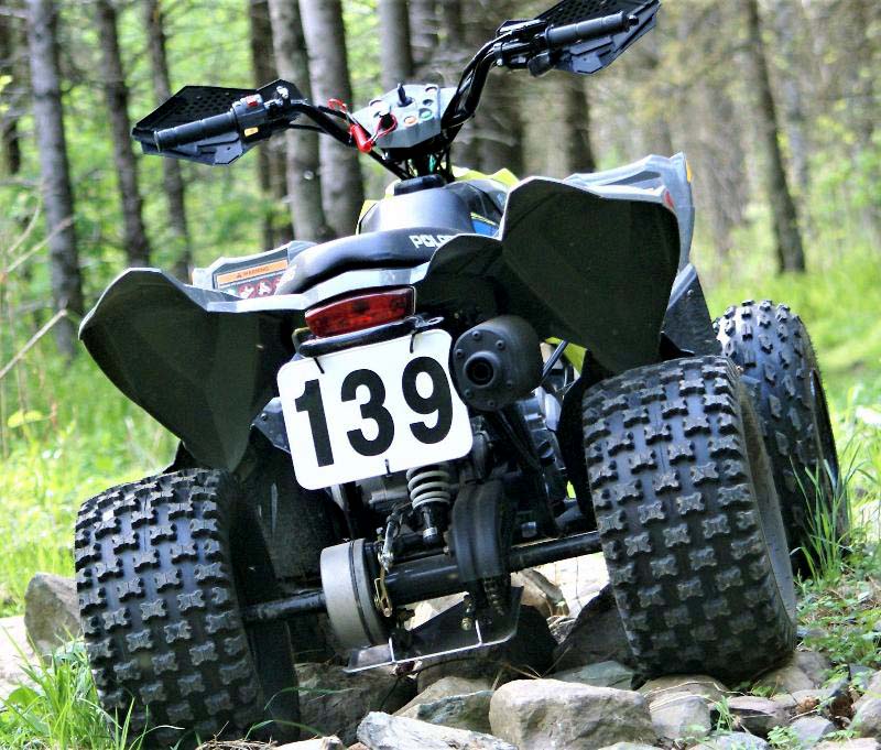 STERK Rear Skid Plate (Aluminum) – Polaris Outlaw / Sportsman 90 & 110 ATV