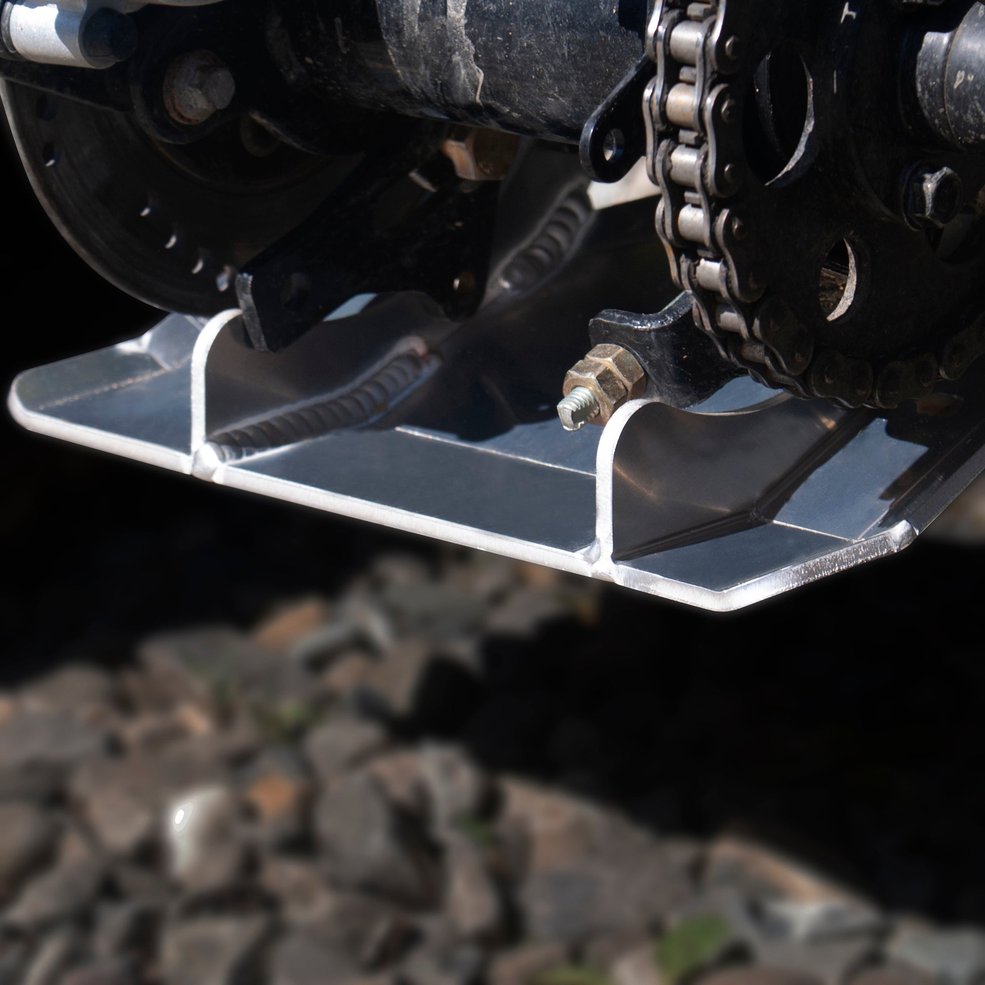 STERK Heavy Duty Rear Skid Plate (Aluminum) – Polaris Outlaw / Sportsman 90 & 110 ATV