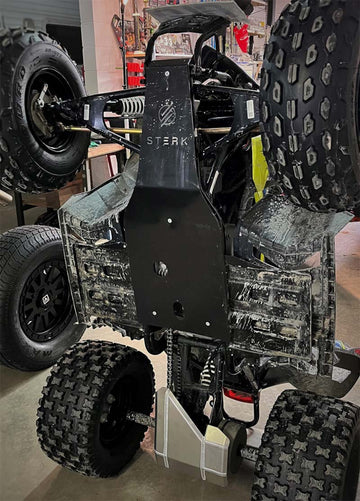STERK Skid Plate Combo (HDPE + Aluminum) – Polaris Outlaw / Sportsman 90 & 110 ATV