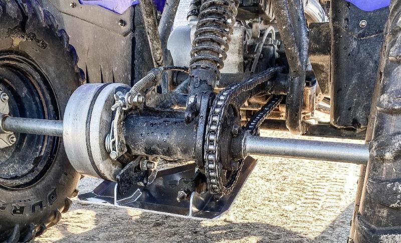 STERK Rear Skid Plate (Aluminum) – Yamaha Raptor / Grizzly 90 & 110 (2016+) ATV