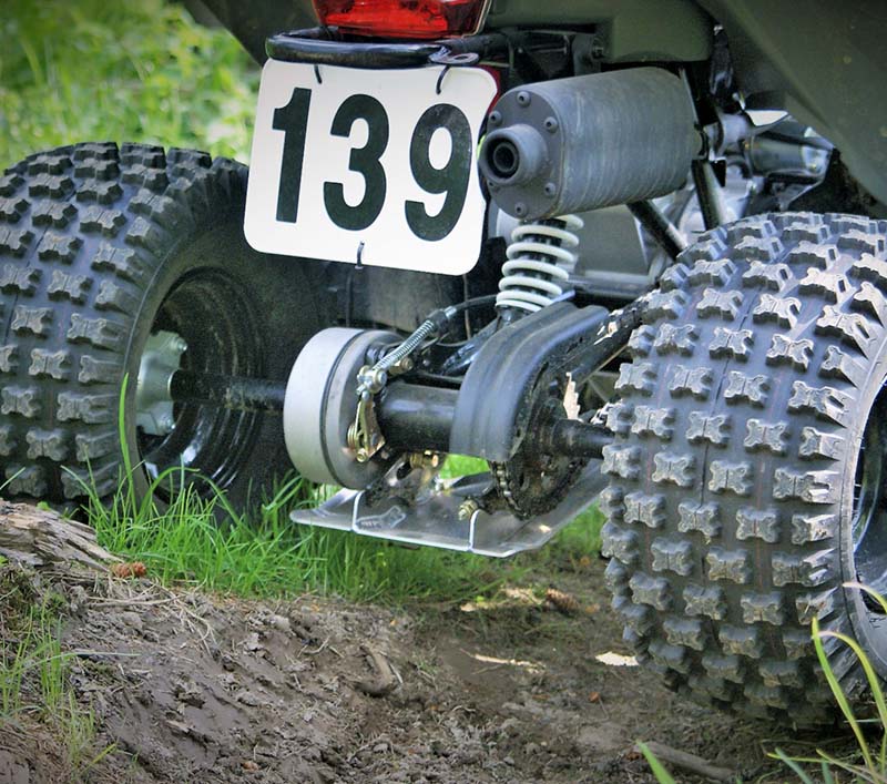 STERK Rear Skid Plate (Aluminum) – Polaris Outlaw / Sportsman 90 & 110 ATV