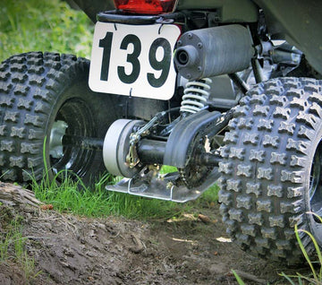 STERK Rear Skid Plate (Aluminum) – Polaris Outlaw / Sportsman 90 & 110 ATV